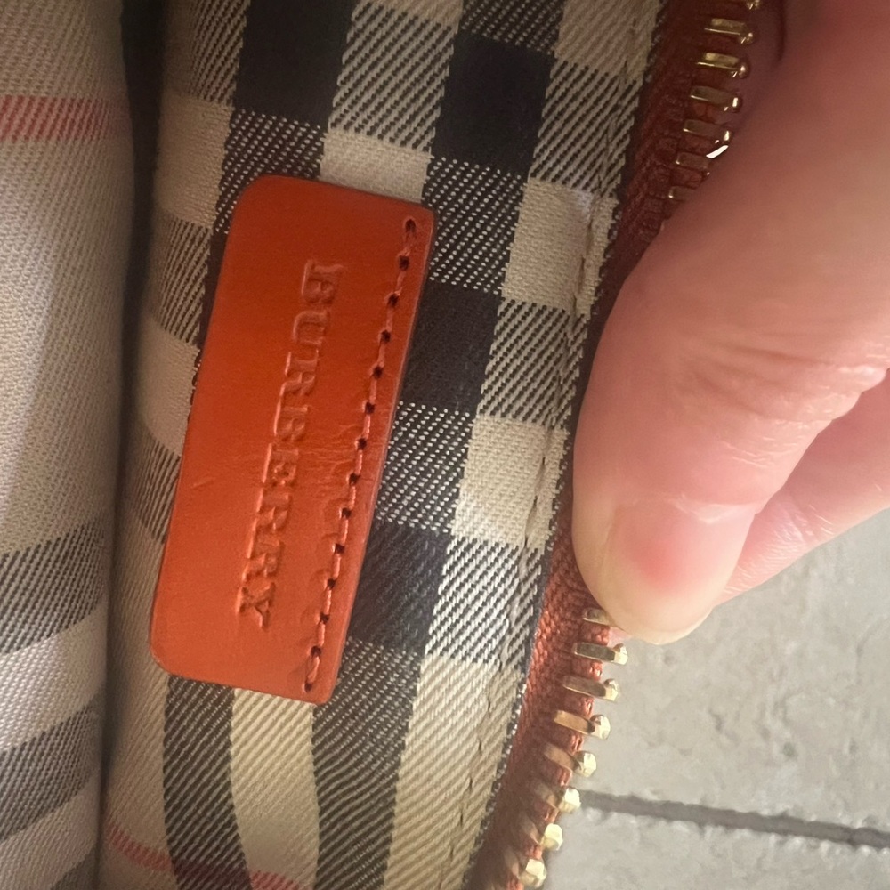 Burberry Orange Leather Chain Crossbody Bag - Picture 5 of 5